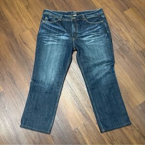 Level 7 Men's Dark Wash Straight Jeans 42x34 Grunge Y2K